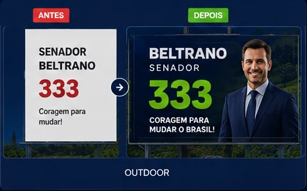 Outdoor para senador